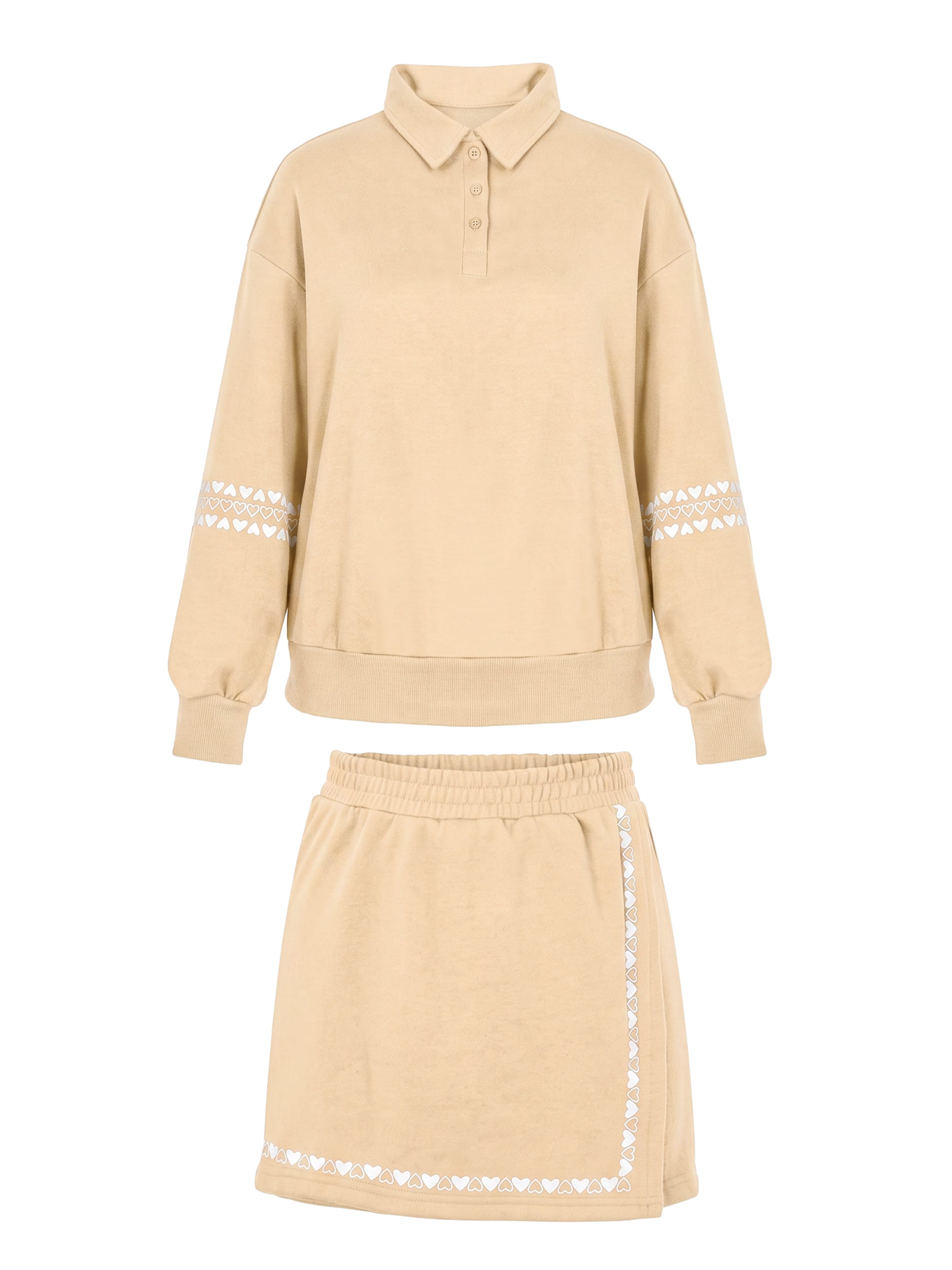 Tenue d'intérieur Imily Bela en beige : devant
