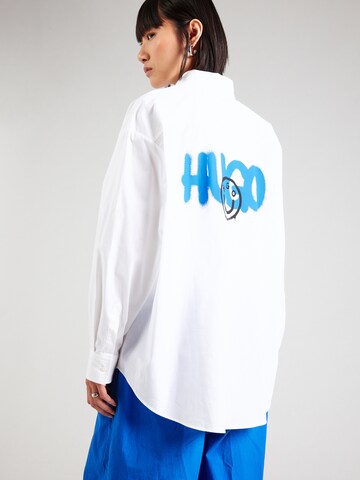 HUGO Blouse 'Elisana' in Wit: voorkant