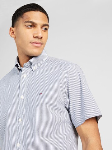 TOMMY HILFIGER - Regular Fit Camisa 'FLEX MULTI' em azul