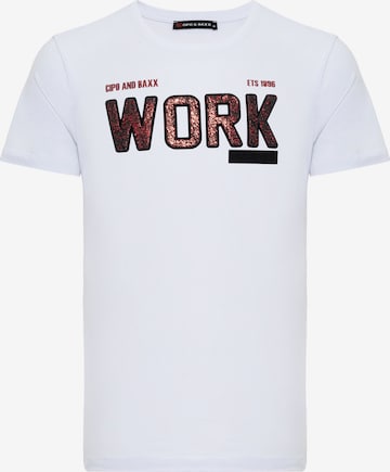 T-Shirt CIPO & BAXX en blanc : devant