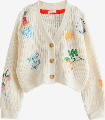 Next Neuletakki värissä beige: etupuoli