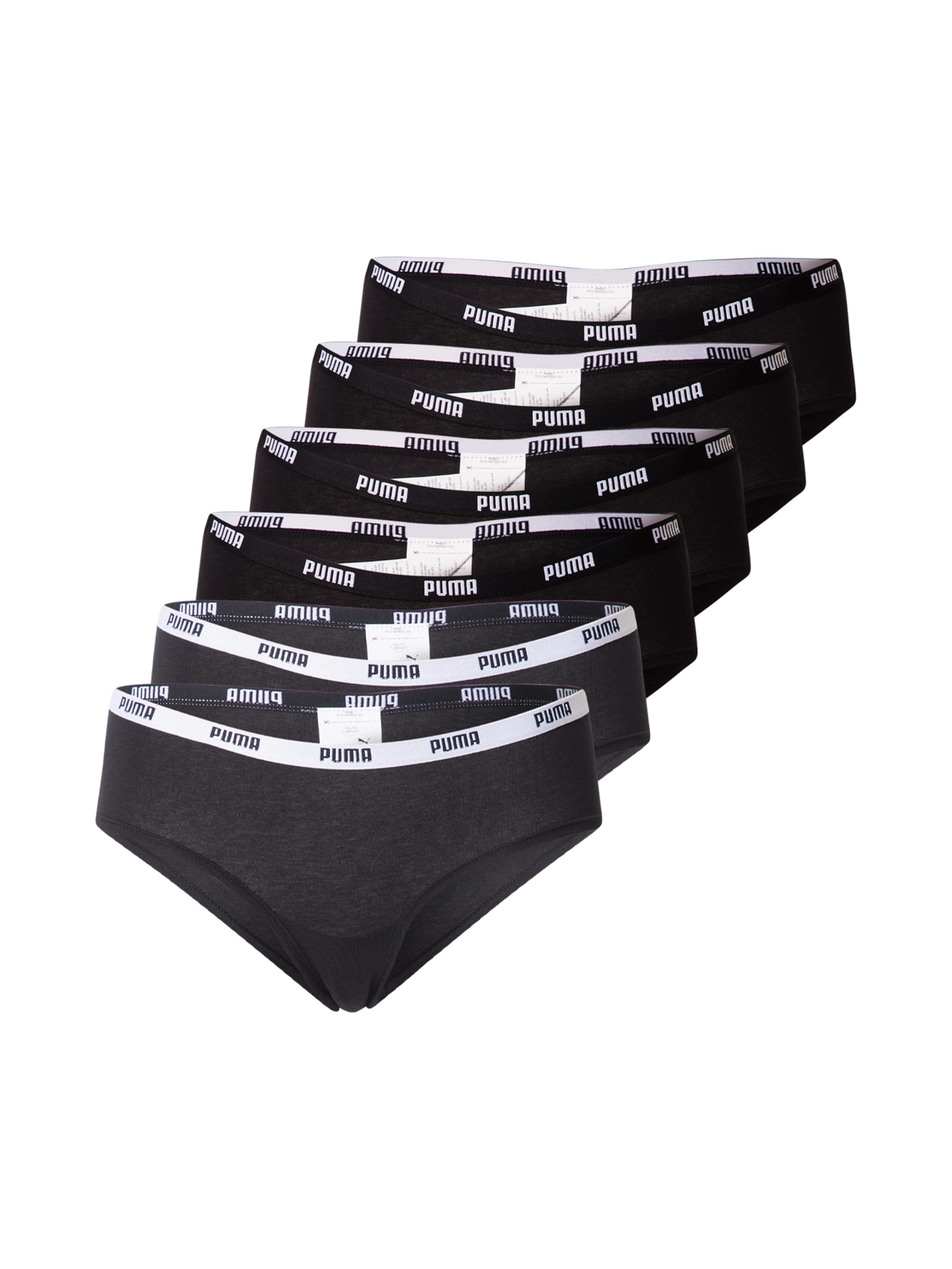 PUMA Slip en noir / blanc, Vue avec produit