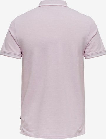 Only & Sons Poloshirt 'Fletcher' in Pink