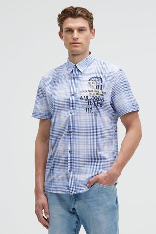 CAMP DAVID Regular fit Button Up Shirt in Blue: front