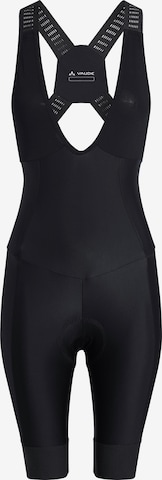 VAUDE Slimfit Sporthose 'Furka Bib II' in Schwarz: Vorderseite