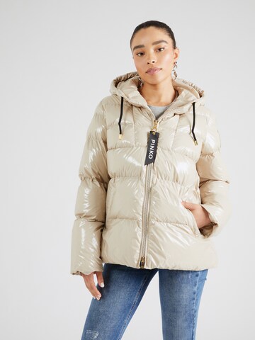 Veste d’hiver 'ELEODORO CABAN' PINKO en beige : devant