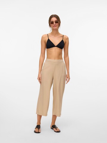 VERO MODA Wide leg Trousers 'VMMindy' in Beige