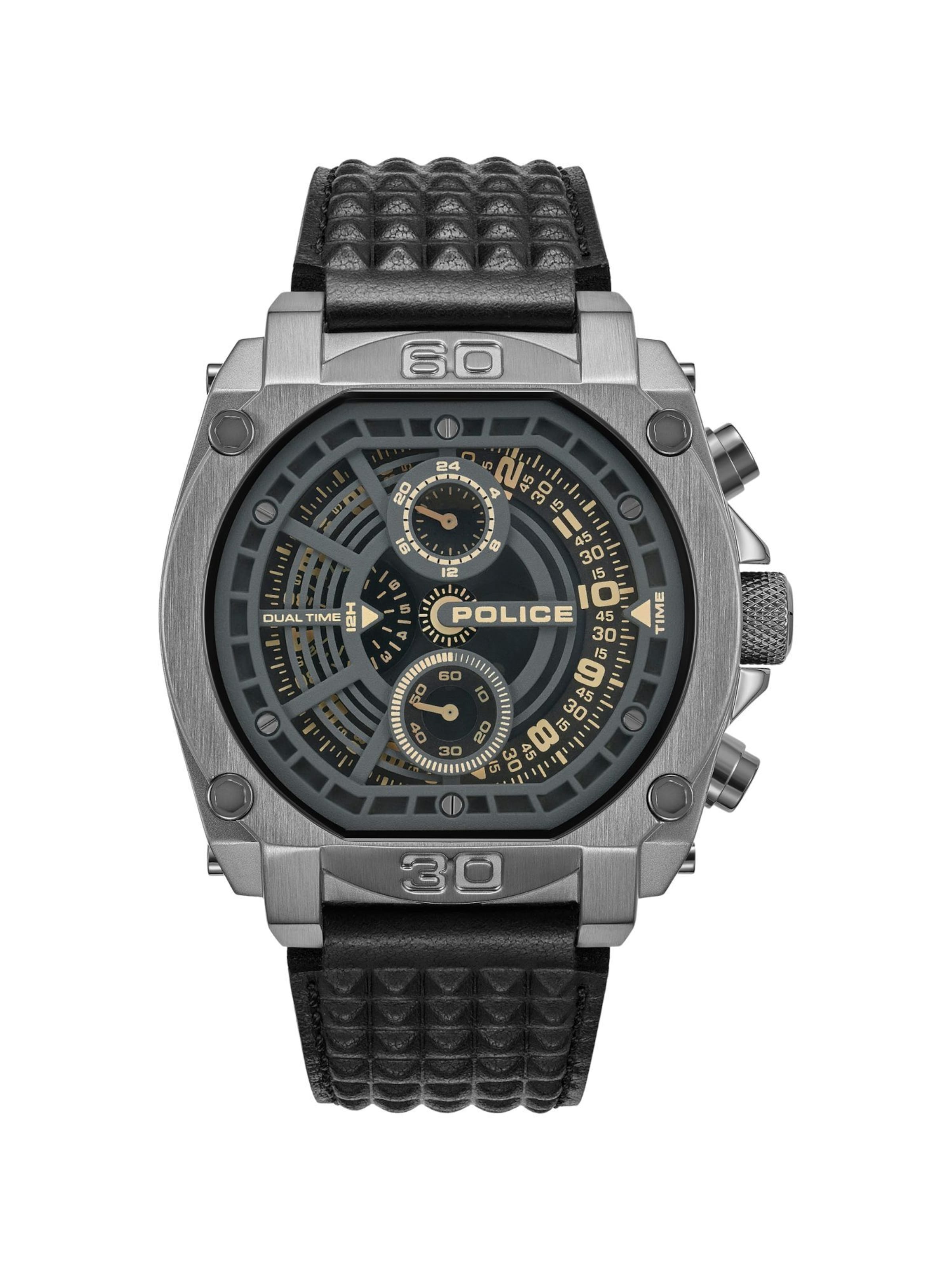 POLICE Analog watch ' Norwood ' in Black: front