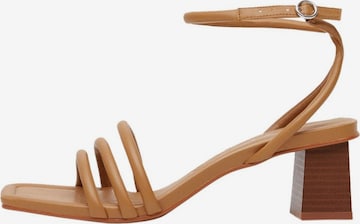 MANGO Remienkové sandále 'Estrella' - Hnedá: predná strana