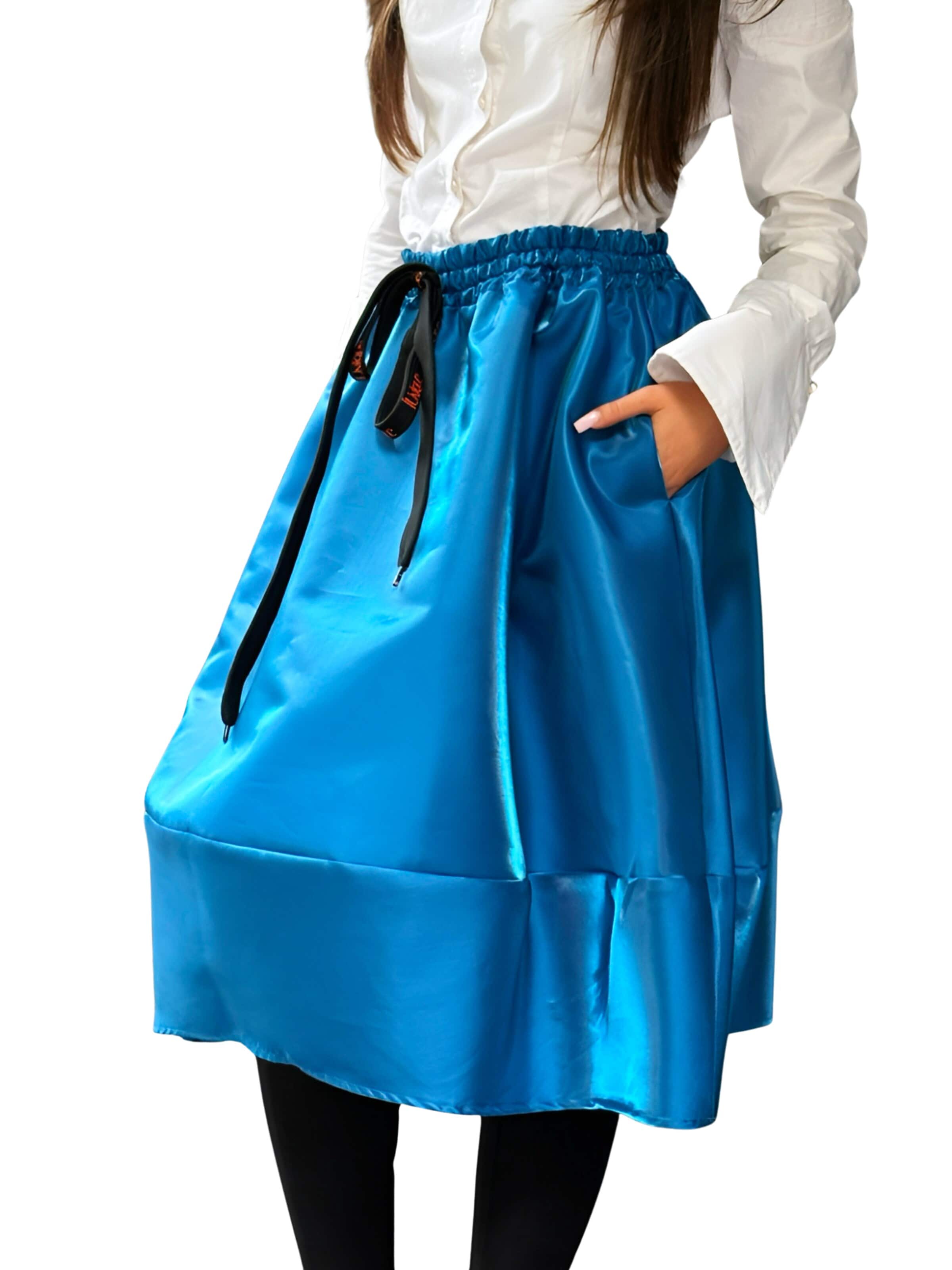 IUnique Skirt 'Taffeta Balloon Skirt' in Blue