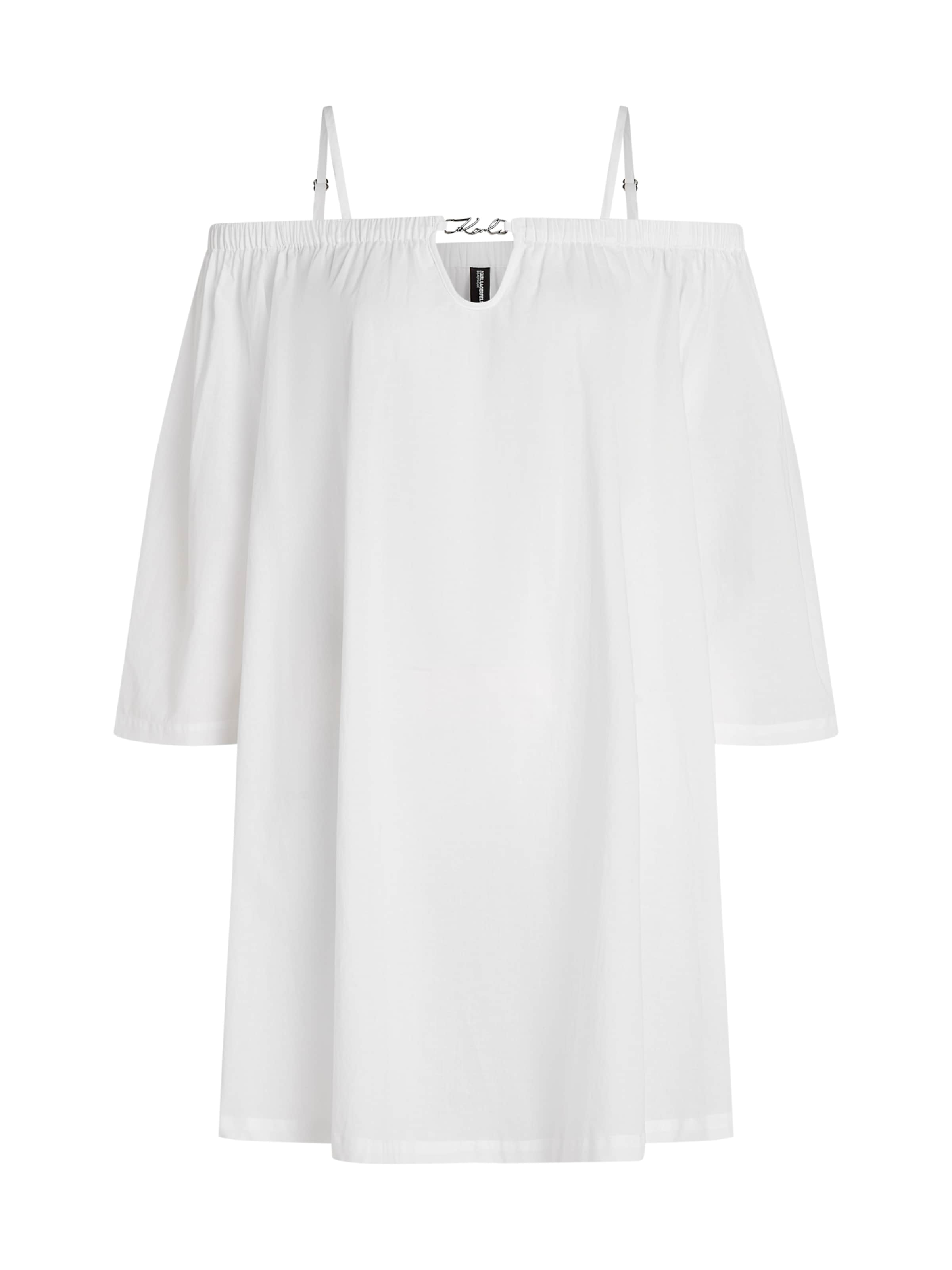 balta Karl Lagerfeld Paplūdimio suknelė: priekis