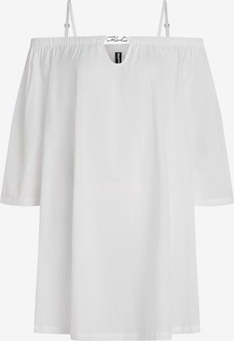 Karl Lagerfeld - Vestido de playa en blanco: frente