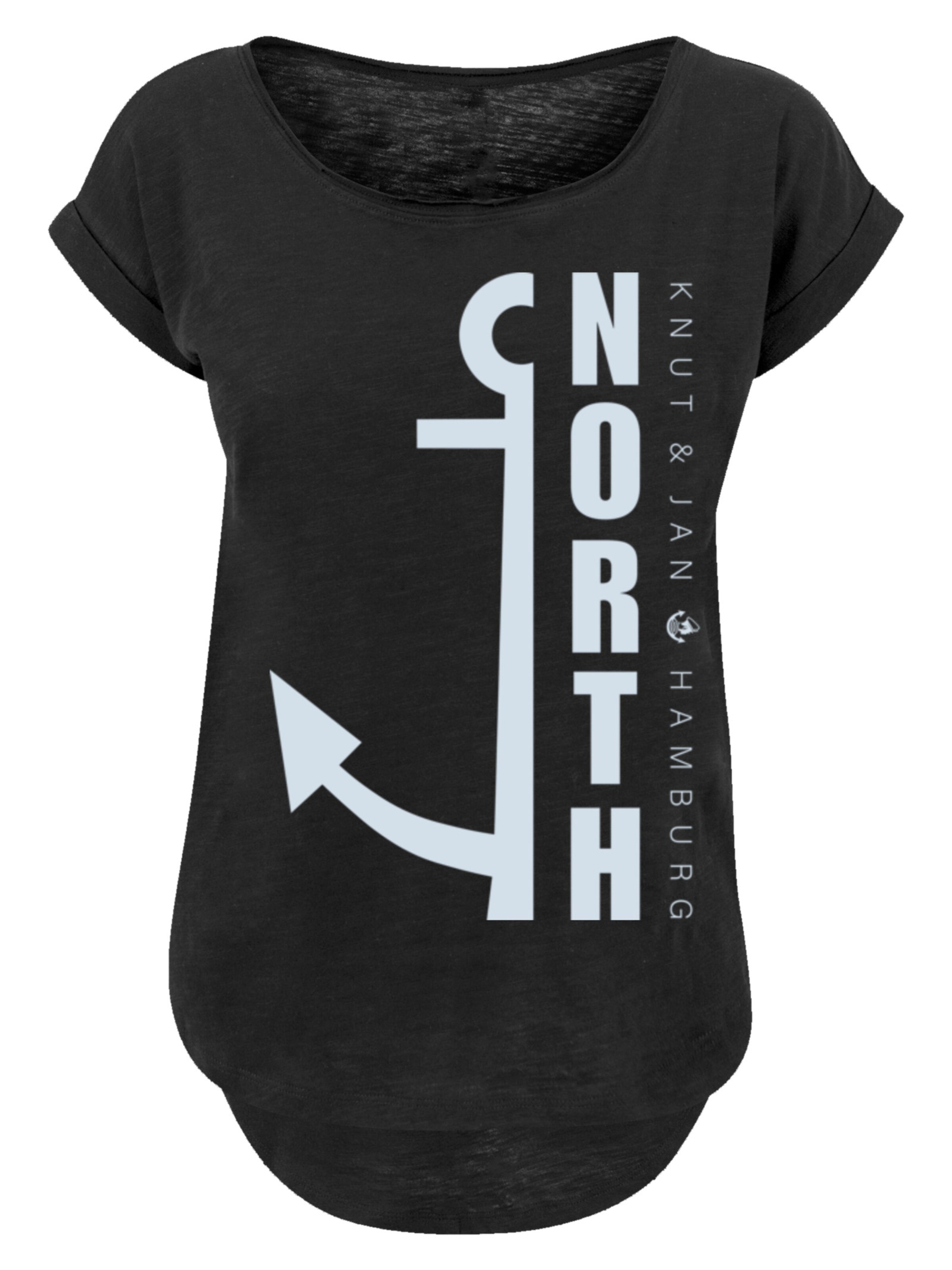 F4NT4STIC Shirt 'Marke Knut & Jan Hamburg' in Zwart: voorkant