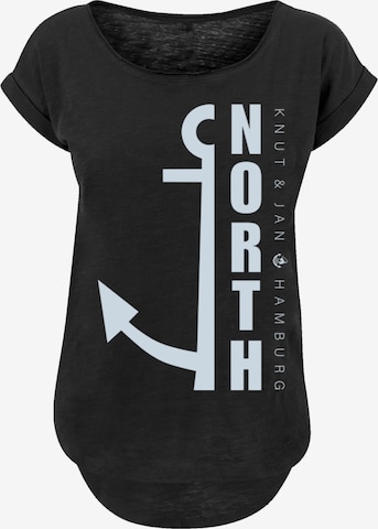 F4NT4STIC Shirt 'Marke Knut & Jan Hamburg' in Zwart: voorkant