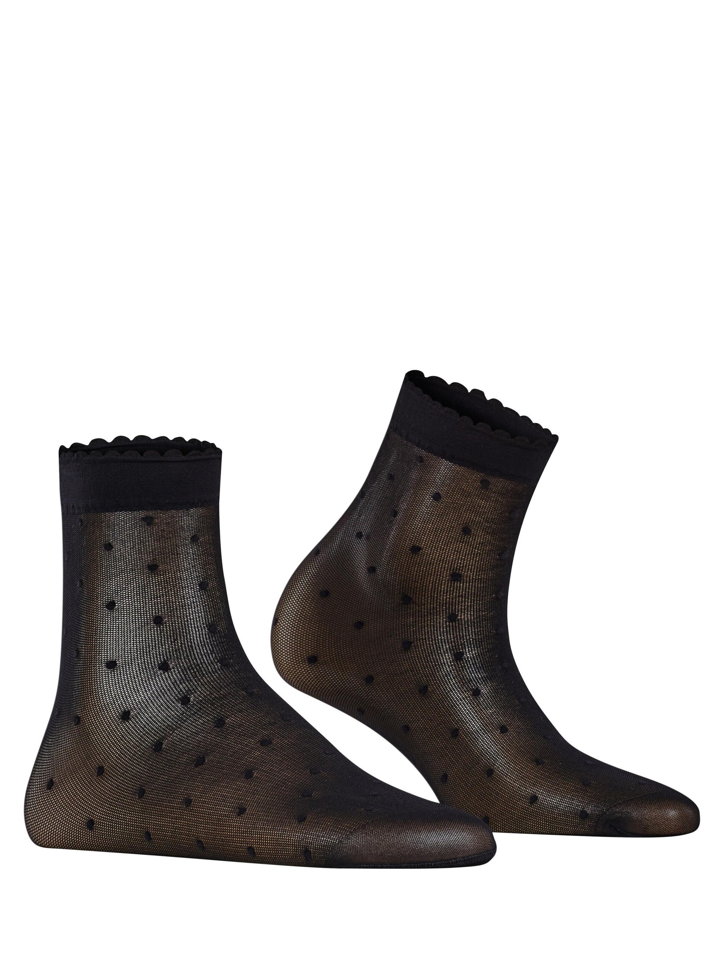 FALKE Socken 'Dot'‌‌ in Schwarz