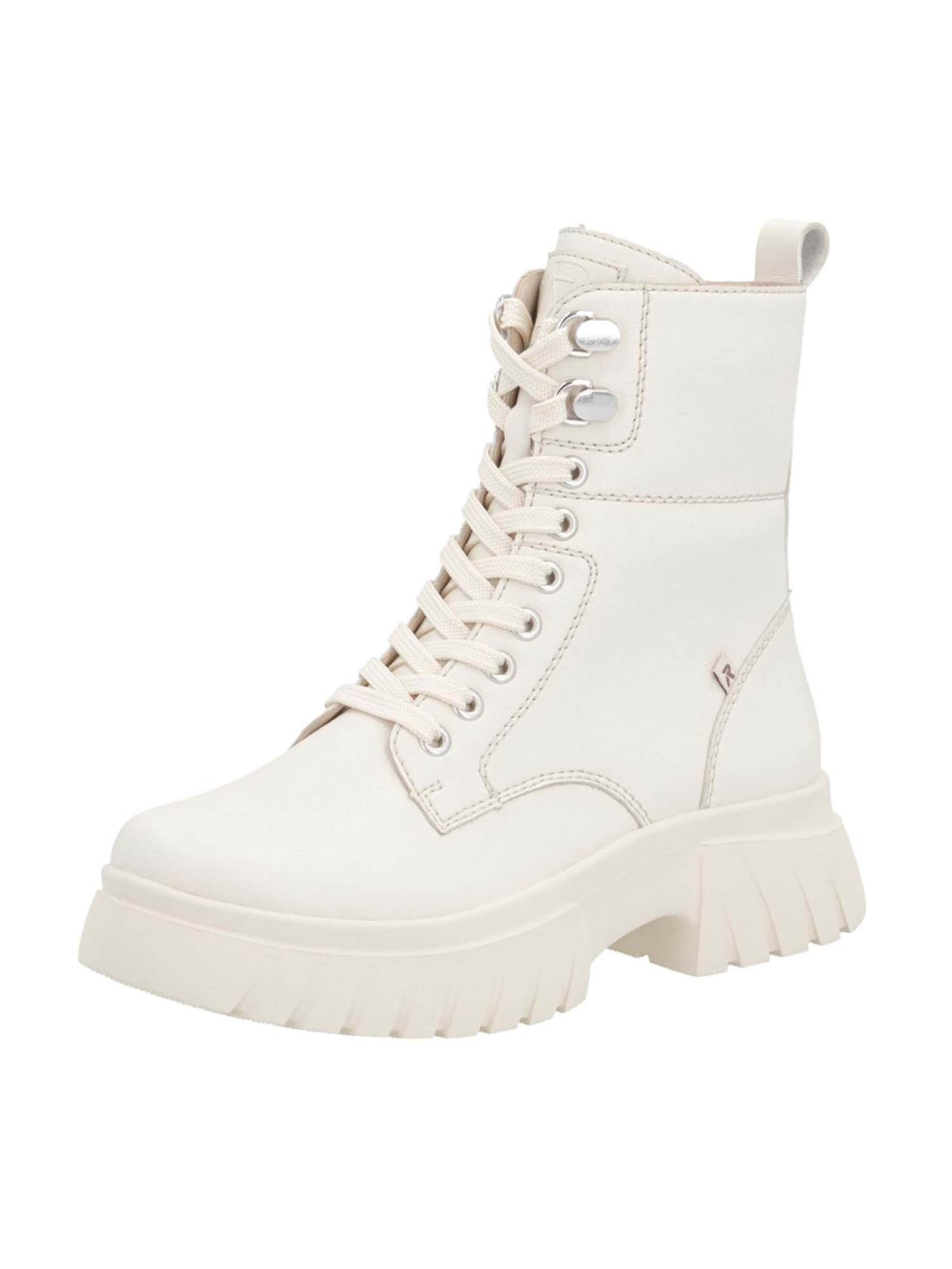 Rieker Sport Lace-Up Ankle Boots in White: front