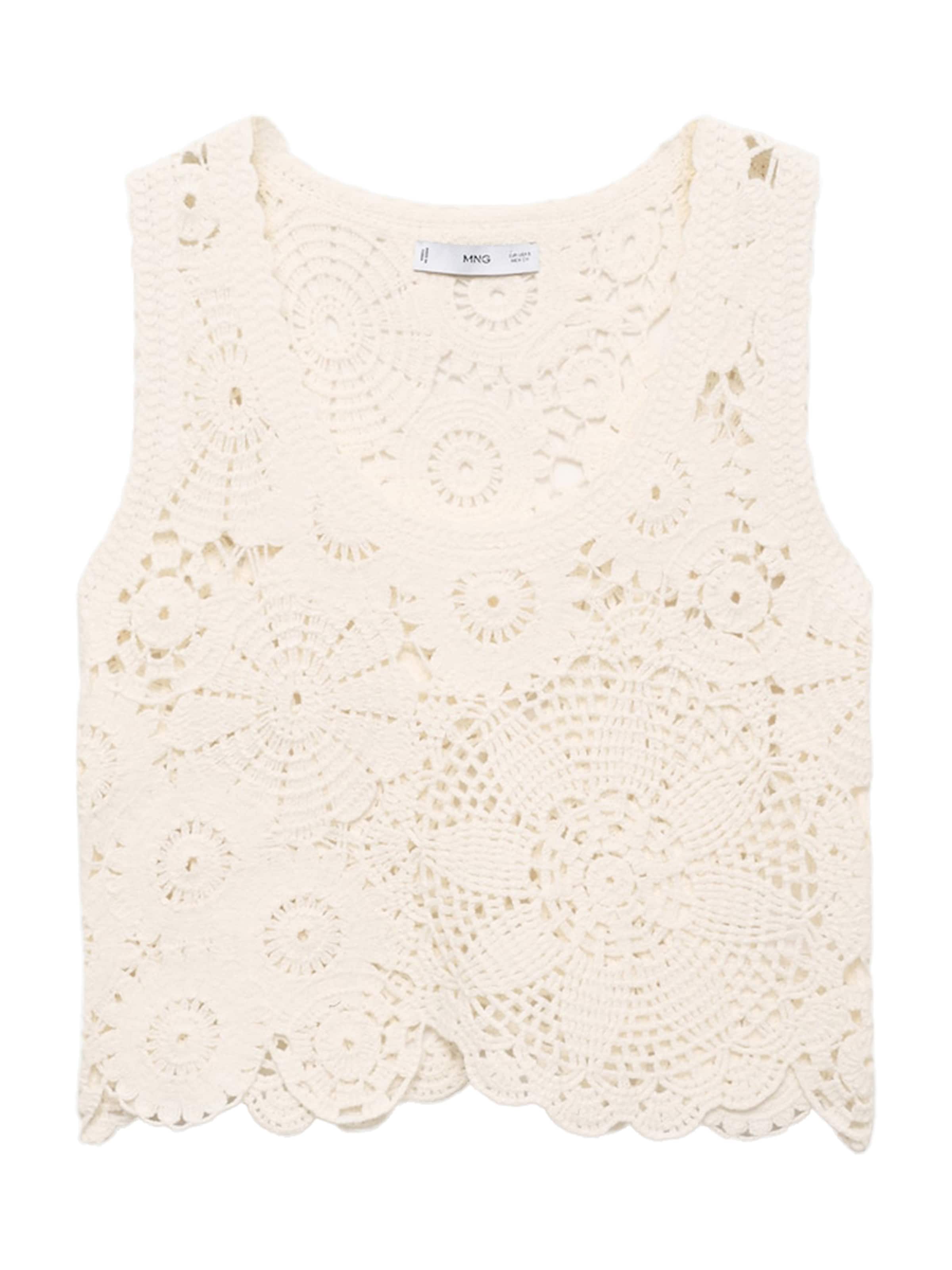 MANGO Sticktop 'GARDEN' i beige: forside