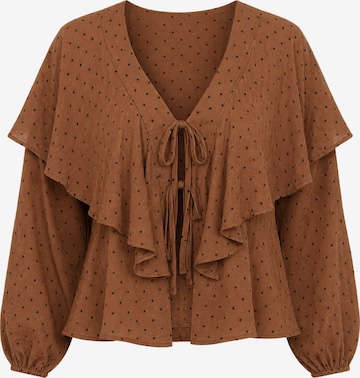 BRAVE SOUL Top in Braun: Vorderseite