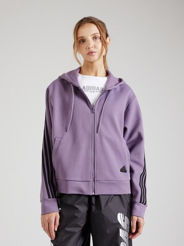 ADIDAS SPORTSWEAR Sports sweat jacket 'Future Icons' in Purple: front
