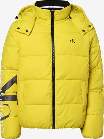 Calvin Klein Jeans Winter Jacket in Yellow: front