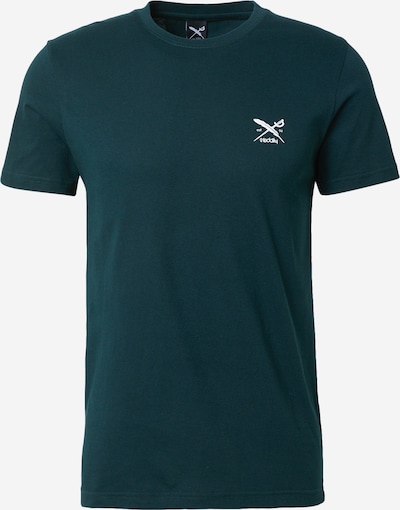 Iriedaily T-Shirt en vert foncé / blanc, Vue avec produit