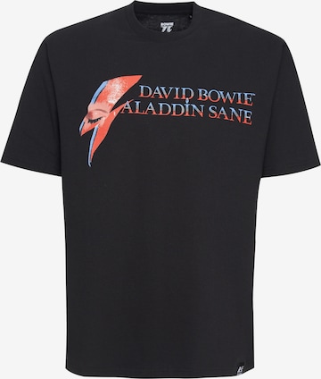 Recovered T-Shirt 'David Bowie Aladdin Sane' in Schwarz: predná strana