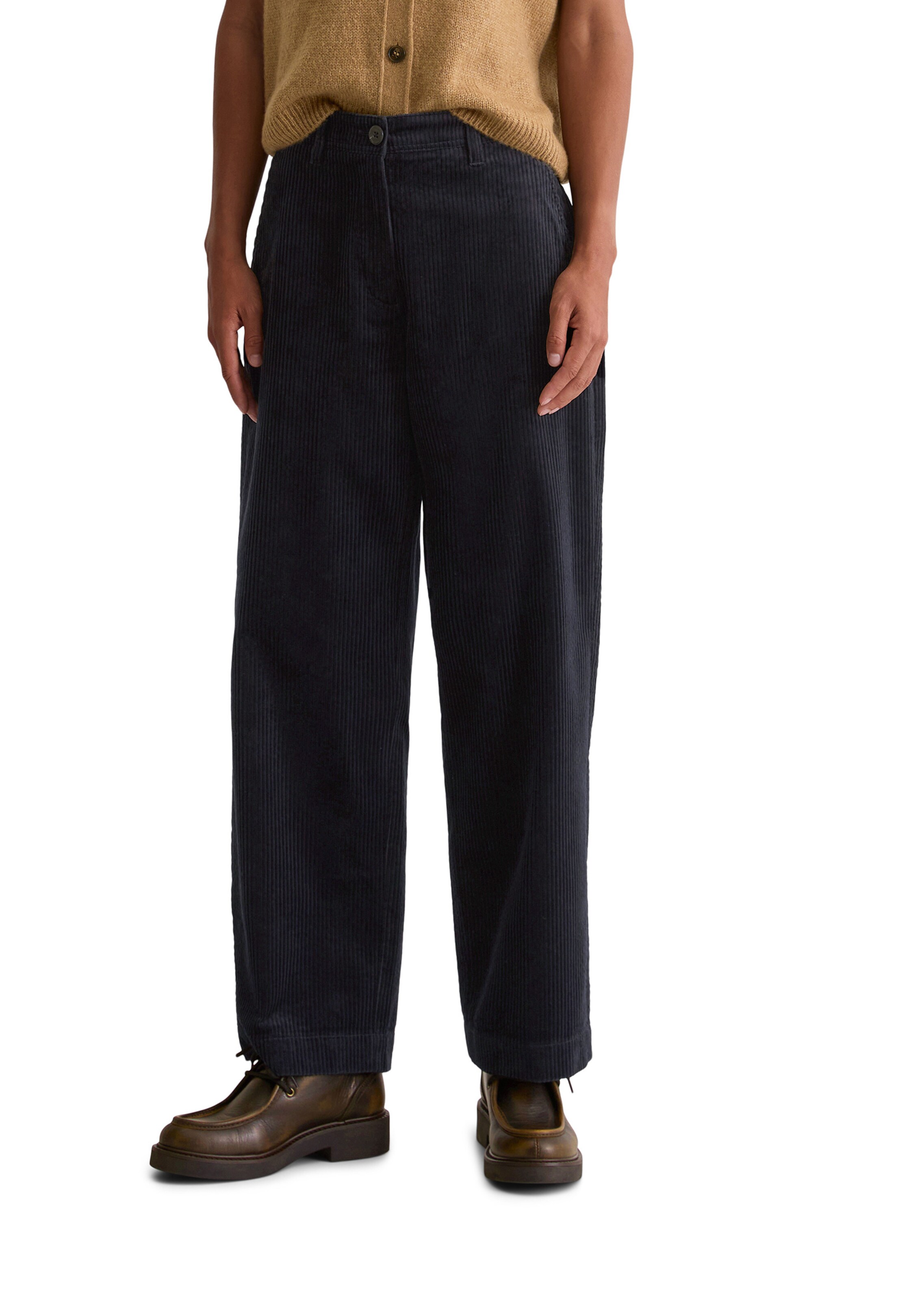 Marc O'Polo Loose fit Trousers 'Lande' in Blue: front