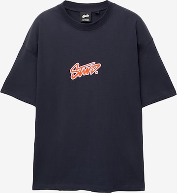 Pull&Bear Shirt 'STWD' in Blue: front