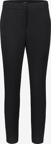 zero Slim fit Pleated Pants in Black: front