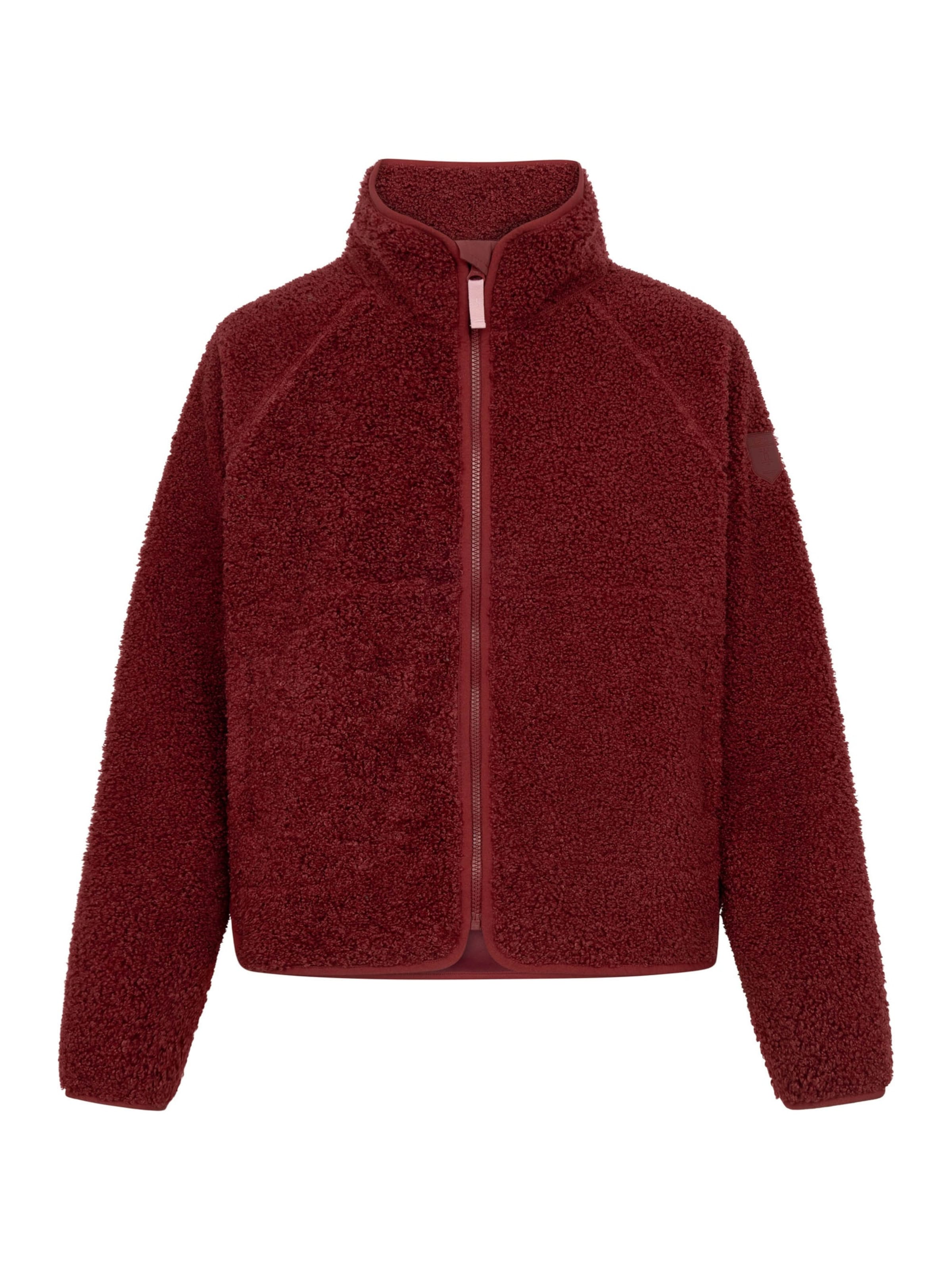 Derbe Fleecejacke 'Kuschelby' in Rot: Vorderseite