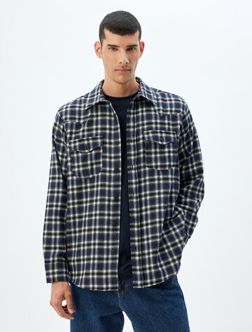 Koton Regular fit Button Up Shirt in Blue: front