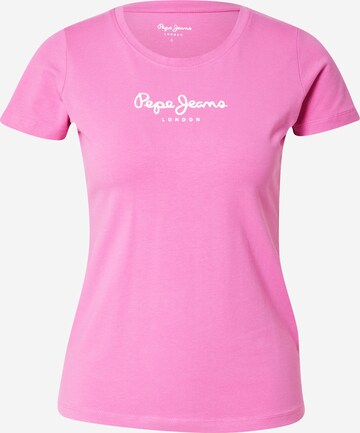 Pepe Jeans Μπλουζάκι 'NEW VIRGINIA' σε ροζ: μπροστά