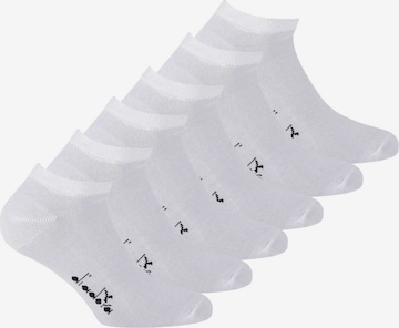 Diadora Ankle Socks in White: front