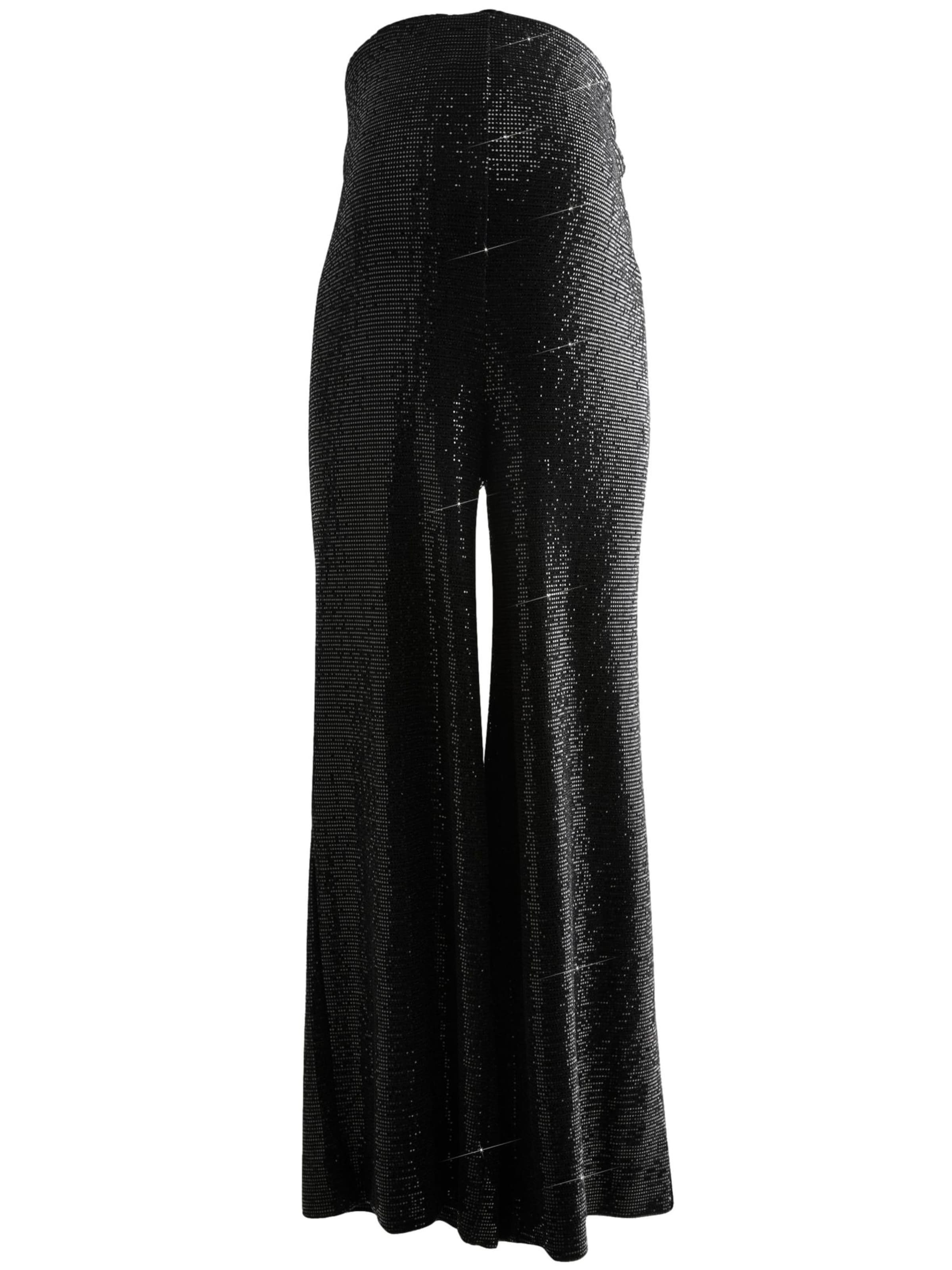 Next Wide Leg Hose in Schwarz: Vorderseite