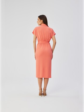Stylove - Vestido camisero en naranja