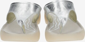 Softinos T-Bar Sandals in Silver