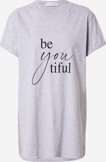 In The Style T-Shirt 'MARL' in graumeliert / schwarz, Produktansicht