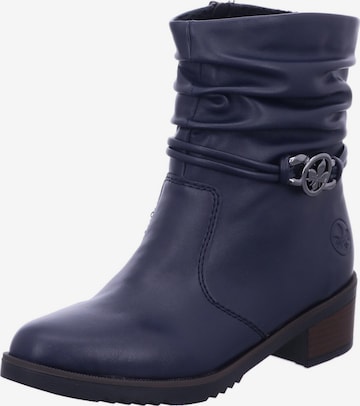 Boots 'Stiefelette Damen Y0572 14 Kunststoff (Synthetik) in blau' di Rieker in blu: frontale