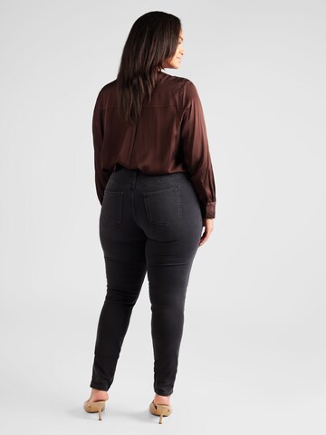 PIECES Curve Slimfit Jeans 'NUNNA' in Grau