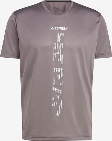 ADIDAS TERREX Performance Shirt 'AGRAVIC' in Brown: front