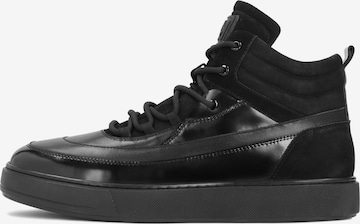 Kazar High-Top Sneakers in Black: front