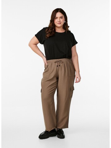 Loosefit Pantaloni cargo 'Cavilma' di Zizzi in beige