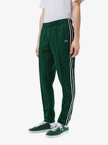 LACOSTE Regular Pants in Green: front