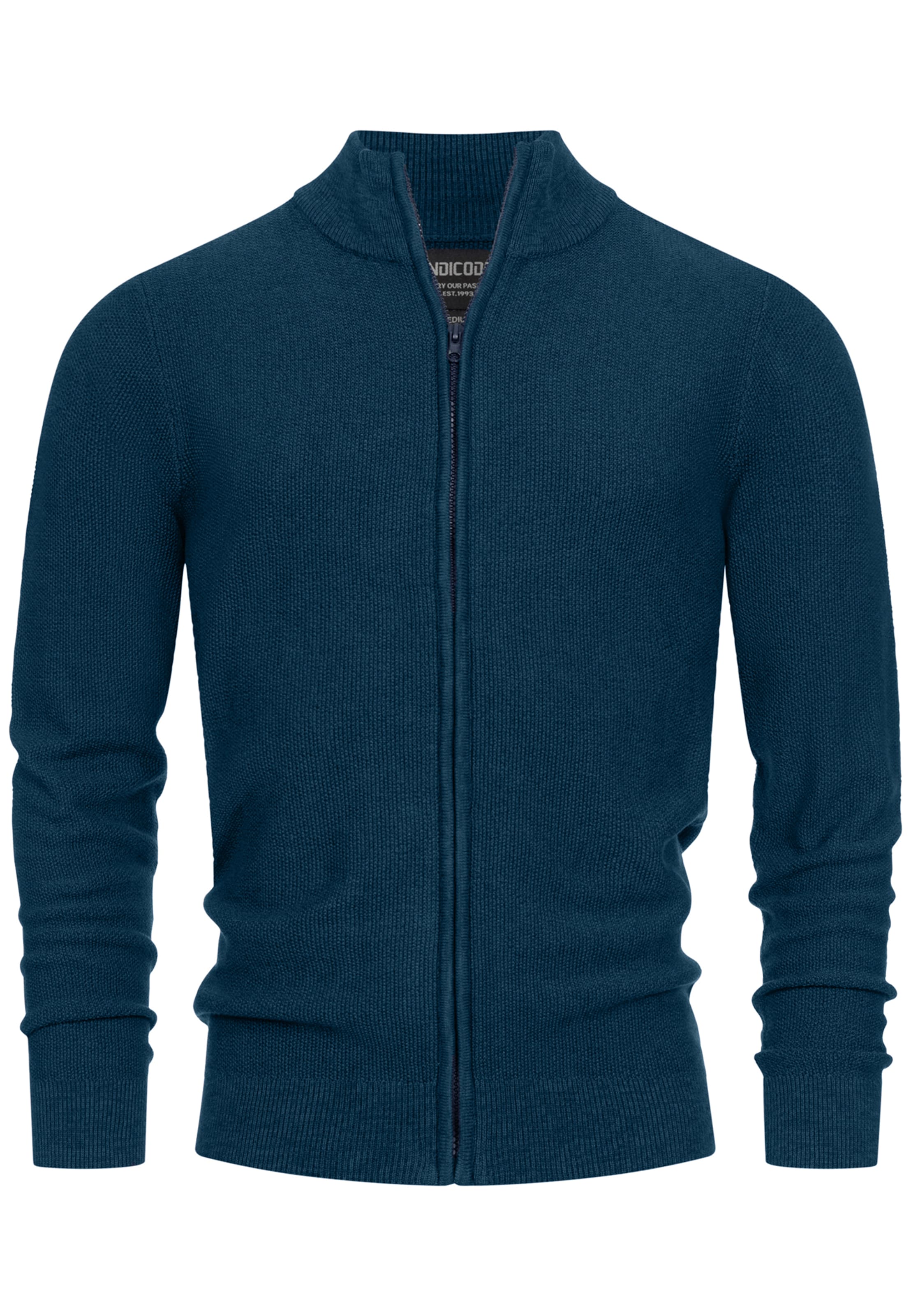 INDICODE JEANS Strickjacke in Blau: Vorderseite