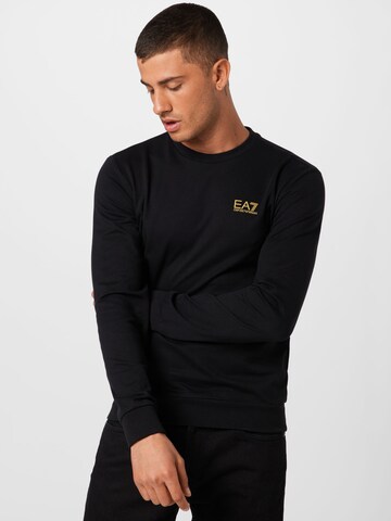 EA7 Emporio Armani Sweatshirt in Schwarz: predná strana