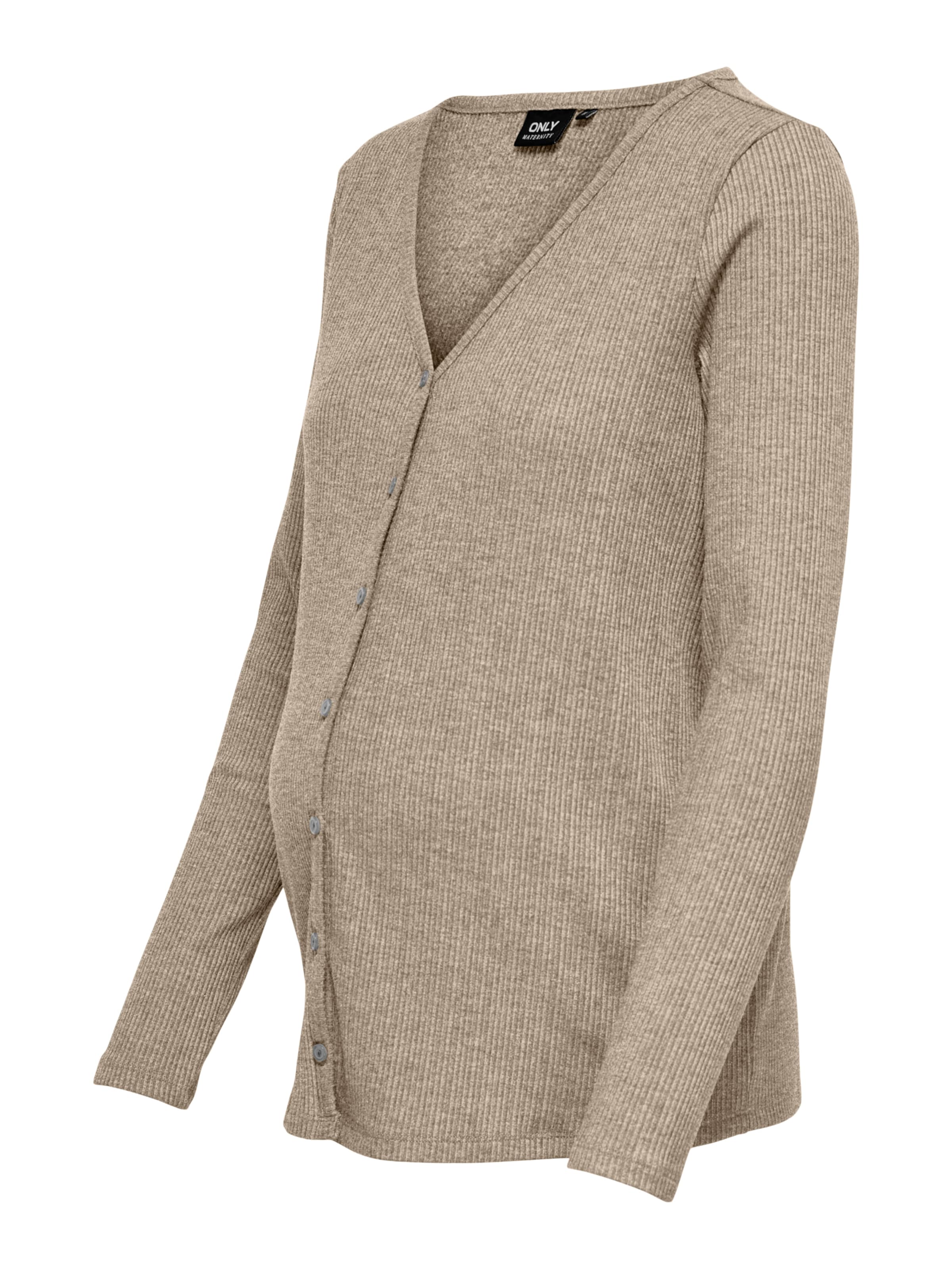Only Maternity Плетена жилетка 'OLMKIR' в бежово: отпред
