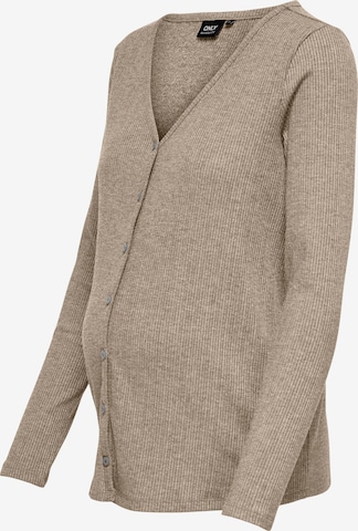 Cardigan 'OLMKIR' Only Maternity en beige : devant