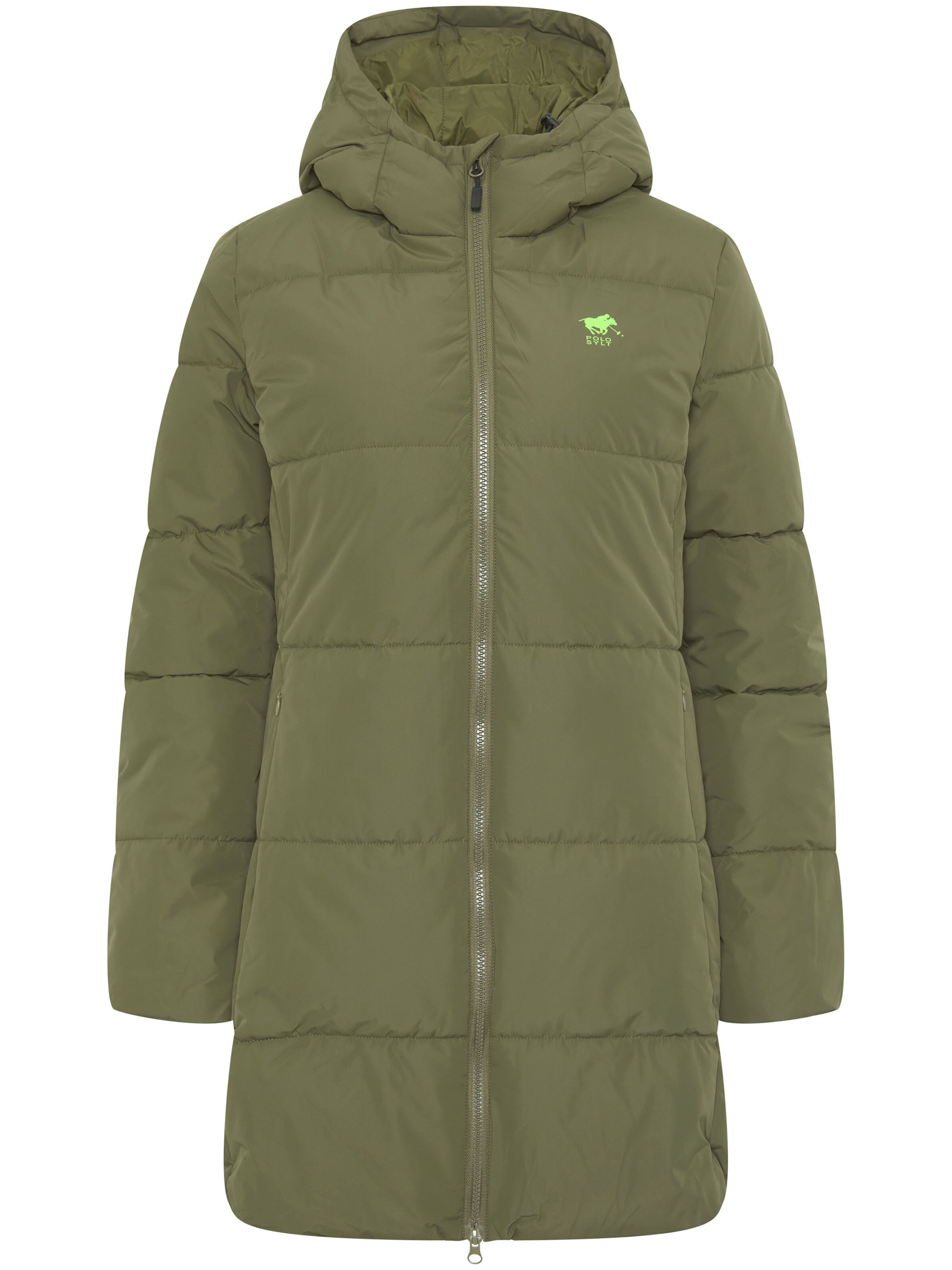 Polo Sylt Winter Coat in Green: front
