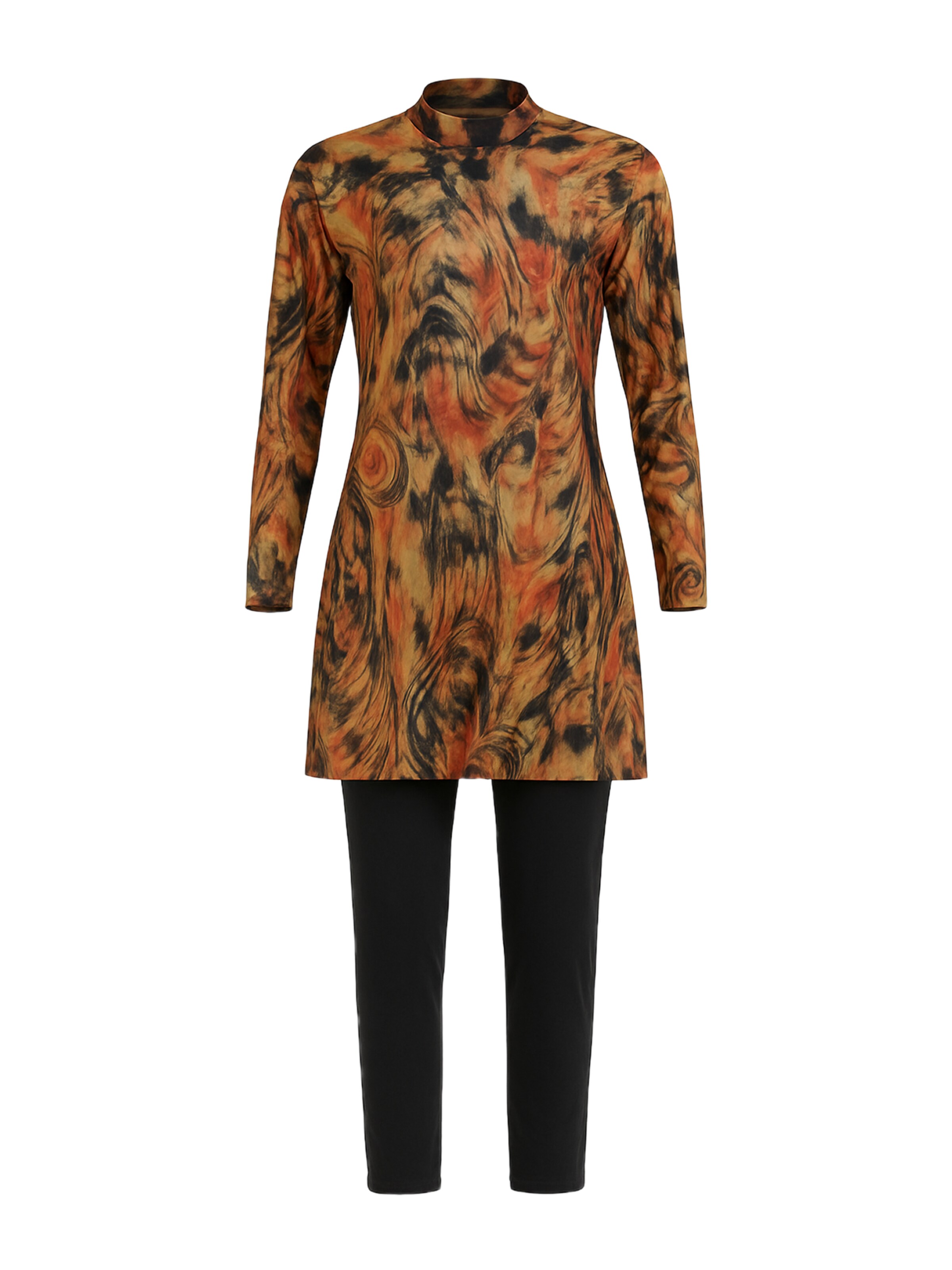 C&City Hidschab-Badeanzug in sand / oliv / orange / schwarz, Produktansicht