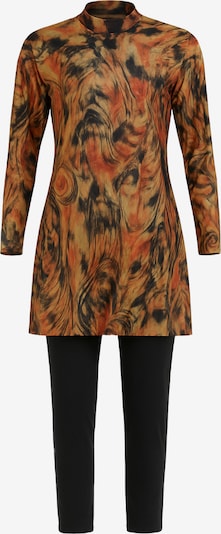 C&City Hidschab-Badeanzug in sand / oliv / orange / schwarz, Produktansicht